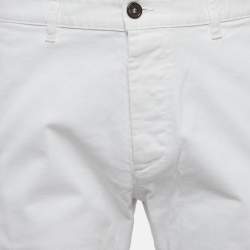Pre Owned Dsquared2 White Denim Regular Fit Jeans M/Waist 33"