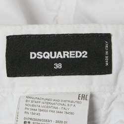 Pre Owned Dsquared2 White Denim Regular Fit Jeans M/Waist 33"