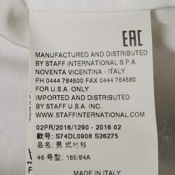 Pre Owned قميص ديسكوارد2 قطن تقليم شريط أبيض مقاس صغير (سمول)