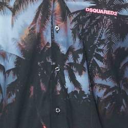 Pre Owned Dsquared2 D2 Multicolour Cotton Sunrise Bowling Shirt S