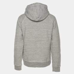 Pre Owned DSQUARED2 Grey Graphic-Print Cotton Hoodie M