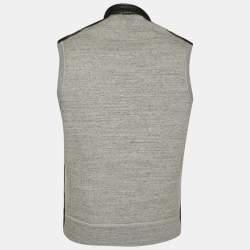 Pre Owned Dsquared2 Black Leather Vest XL