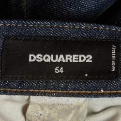 Pre Owned Dsquared2 Blue Denim Deanandan Embroidered Jeans XXL/Waist 40"