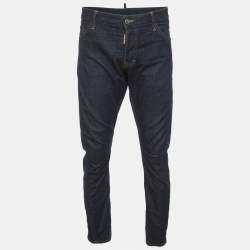 Pre Owned Dsquared2 Blue Denim Deanandan Embroidered Jeans XXL/Waist 40"