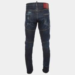 Pre Owned Dsquared2 Blue Denim Slim Fit Distressed Jeans XXL/Waist 40"