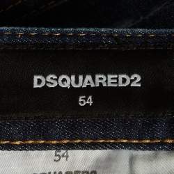 Pre Owned Dsquared2 Blue Denim Slim Fit Distressed Jeans XXL/Waist 40"