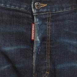 Pre Owned Dsquared2 Blue Denim Slim Fit Distressed Jeans XXL/Waist 40"