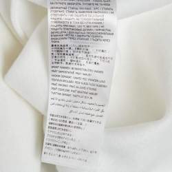 Pre Owned Dsquared2 White Cotton Knit Logo Graphic Crewneck Sweatshirt L