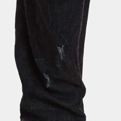 Pre Owned Dsquared2 Navy Blue Faded Denim Slim Fit Jeans XL/Waist 36"