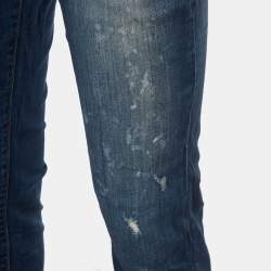 Pre Owned  Dsquared2 Blue Distressed Denim Slim Fit Jeans XL/ Waist 