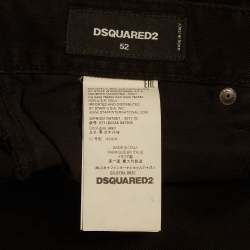 Pre Owned Dsquared2 Black Distressed Denim Cool Guy Zipped Jeans XL/Waist 38" 