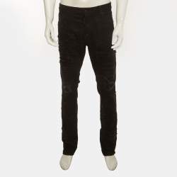 Pre Owned Dsquared2 Black Distressed Denim Cool Guy Jeans XL/Waist 36" 