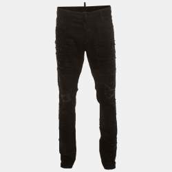 Pre Owned Dsquared2 Black Distressed Denim Cool Guy Jeans XL/Waist 36" 