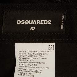 Pre Owned Dsquared2 Black Distressed Denim Cool Guy Jeans XL/Waist 36" 