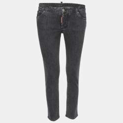 Pre Owned Dsquared2 Black Denim Low Waist Jeans S/Waist 30"