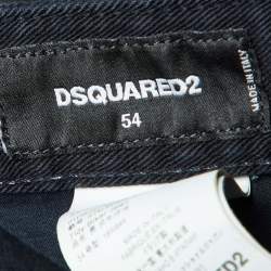 Pre Owned Dsquared2 Black Denim Distressed Jeans XXL / Waist 37"