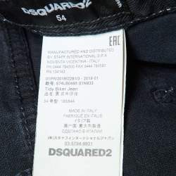Pre Owned Dsquared2 Black Denim Distressed Jeans XXL / Waist 37"