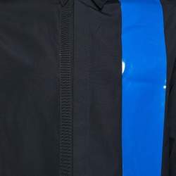 مملوكة مسبقًا Dsquared2 Black Color Block Stripe Detail Cotton Long Sleeve Shirt L