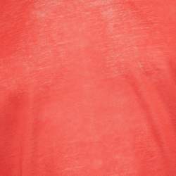 Pre Owned Dsquared2 Red Graphic Techno Leaf Print Jersey Long Sleeve T-Shirt L