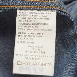 Pre Owned Dsquared2 Blue Distressed Denim Button Up Shirt XL