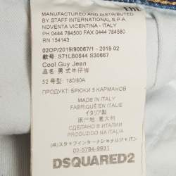 مملوكة مسبقًا Dsquared2 Blue Distressed Denim Cool Guy Jeans XL/Waist 36"
