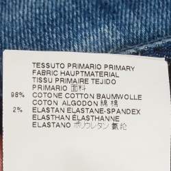 مملوكة مسبقًا Dsquared2 Blue Paint Splattered Distressed Denim Jeans XL/Waist 36"