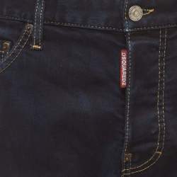 Pre Owned Dsquared2 Navy Blue Denim Regular Fit Short Jeans /Waist 35"