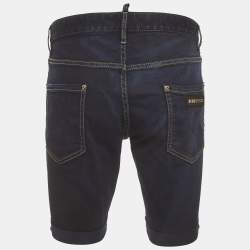 Pre Owned Dsquared2 Navy Blue Denim Regular Fit Short Jeans /Waist 35"