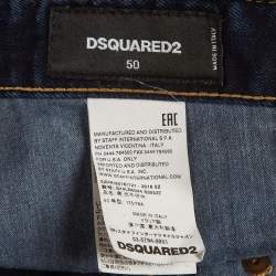 Pre Owned Dsquared2 Navy Blue Denim Regular Fit Short Jeans /Waist 35"