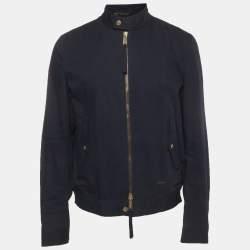 Pre Owned Dsquared2 Navy Blue Cotton Zip-Up Bomber Jacket XL