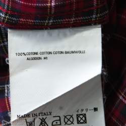 DSquared2 Red Checked Cotton Long Sleeve Shirt XXL