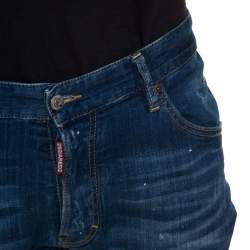 Dsquared2 Blue Distressed Denim Classic Kenny Twist Jeans L