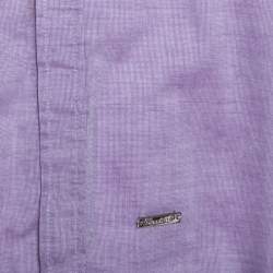 Dsquared2 Purple Chambray Cotton Button Front Shirt XL