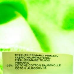 Pre Owned Dsquared2 Neon Green Logo Print Cotton T-Shirt M