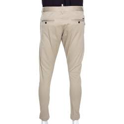 Dsquared2 Beige Stretch Cotton Cropped Cargo Trousers XXL