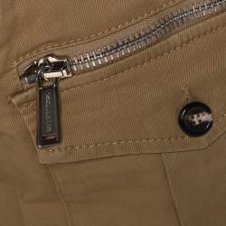 Dsquared2 Tan Brown Stretch Cotton Gabardine Skinny Cargo Trousers M