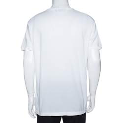 Pre Owned Dsquared2 White Psychedelic Print Cotton Jersey T- Shirt XL