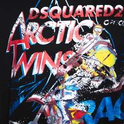 Dsquared2 Black Arctic Twins Print Cool Fit T-Shirt XL