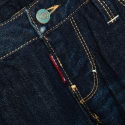 Dsquared2 Indigo Denim Paint Splatter Effect Straight Leg Jeans S