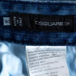 Dsquared2 Blue Distressed Denim Slim Fit Jeans L