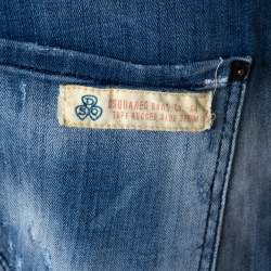 Dsquared2 Blue Distressed Denim Slim Fit Jeans L