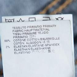 Pre Owned Dsquared2 Blue Distressed Light Wash Denim Fitted Jacket L 