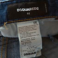 Pre Owned Dsquared2 Blue Distressed Light Wash Denim Sexy Twist Jeans XS