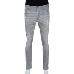 Dsquared2 Grey Distressed Denim Paint Splatter Effect Cool Guy Jeans S