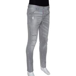 Dsquared2 Grey Distressed Denim Paint Splatter Effect Cool Guy Jeans S