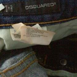 Pre Owned Dsquared2 Blue Distressed Denim Light Wash Tapered Jeans S