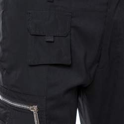 Pre Owned Dsquared2 Black Wool Cargo Trousers M