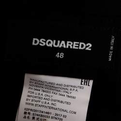 Pre Owned Dsquared2 Black Wool Cargo Trousers M