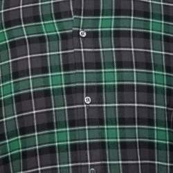 Dsquared2 Green & Grey Cotton Checked Flannel Shirt XS