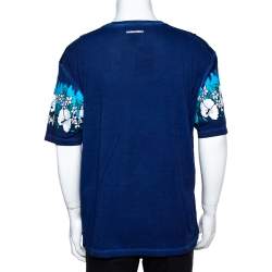 Pre Owned Dsquared2 Blue Dankiki Print Hetero Guy Fit T-Shirt XXL